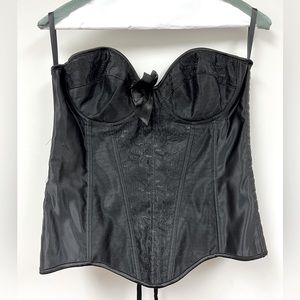 Black Lace Lace Up Corset New with Tags Size 16